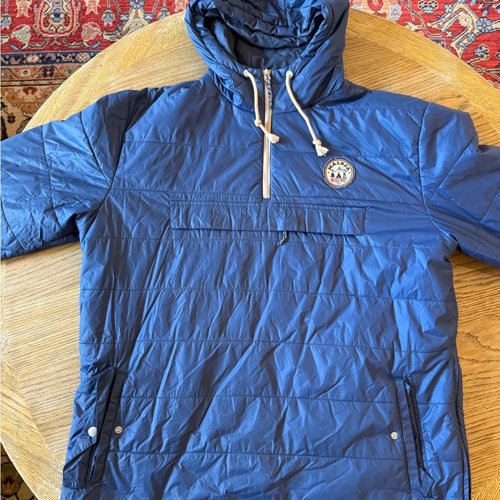Navy Blue Hooded Puffer Jacket